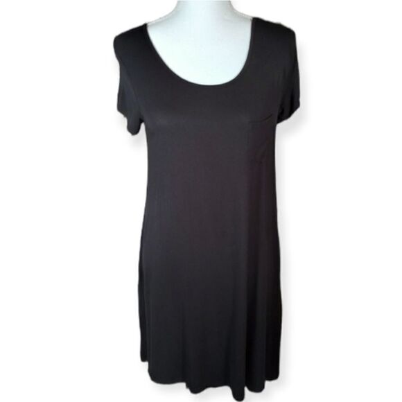MOSSIMO BLACK TEE-SHIRT DRESS SZ.S EUC - Picture 1 of 8